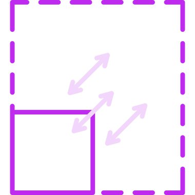 Ölçeklendirilebilirlik simgesi, vektör illüstrasyonu basit tasarım