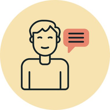 Tavsiye Ağı simgesi basit illüstrasyon