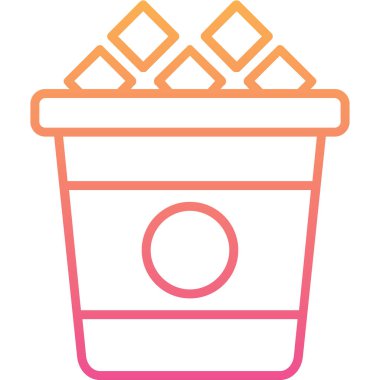 Buz Kovası ikonu vektör illüstrasyonu