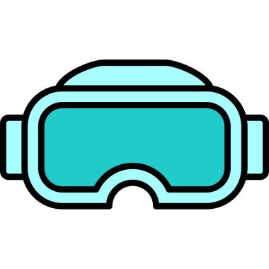 Gözlükler. Web simgesi basit illüstrasyon