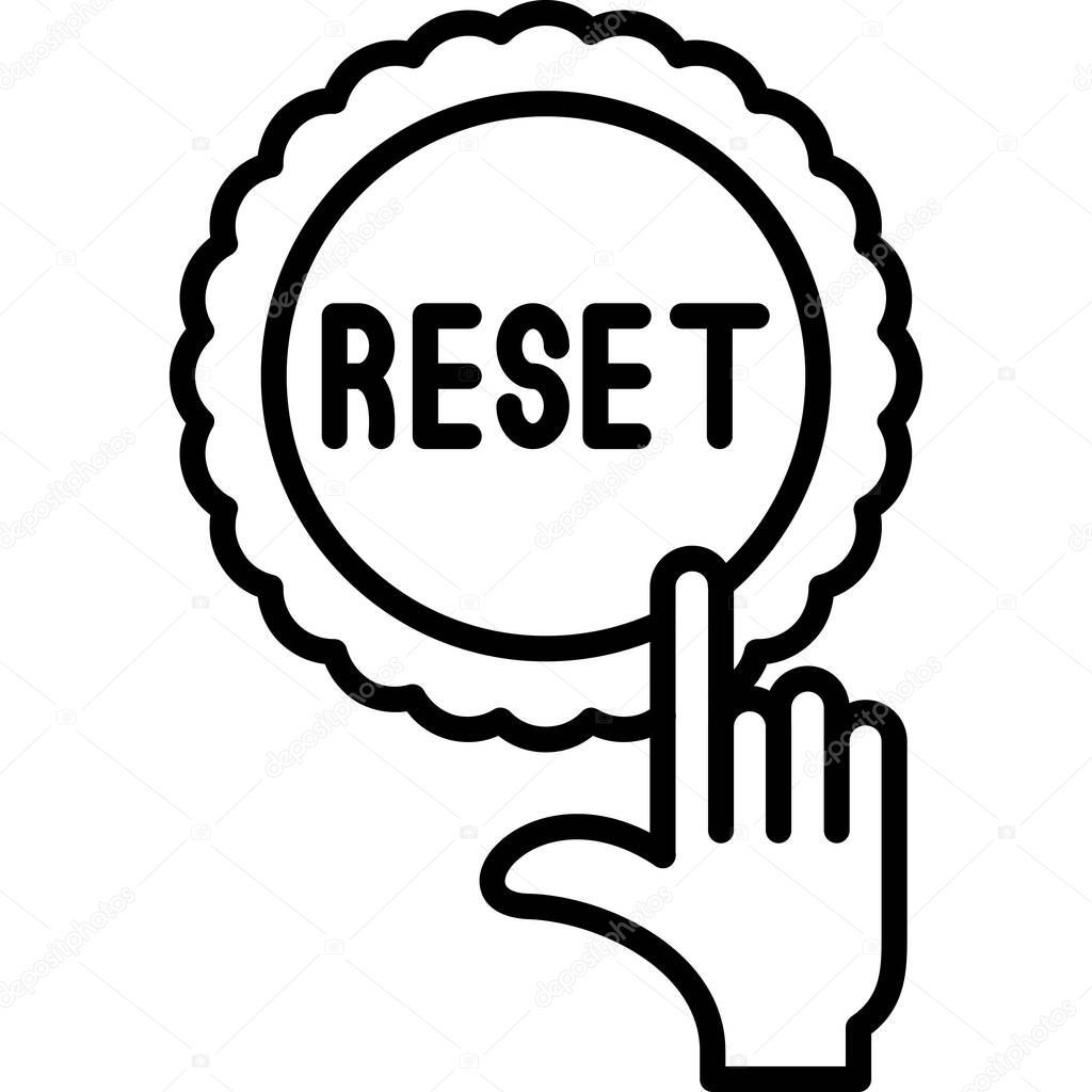 Reset web icon, vector illustration