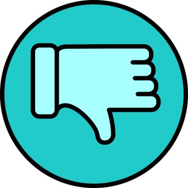 Hoşlanılmayan bir simgenin vektör illüstrasyonu 