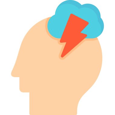 Stres simgesi, vektör illüstrasyonuna sahip kişi