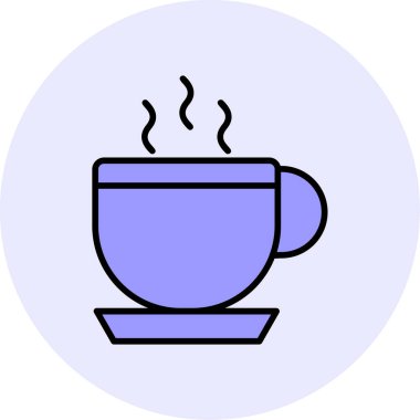 Kahve Kupası web simgesi, vektör çizim 