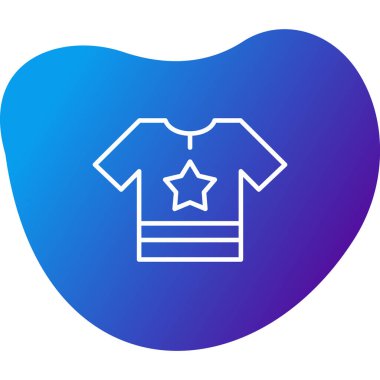 Gömlek simgesi, vektör illüstrasyonu basit tasarım