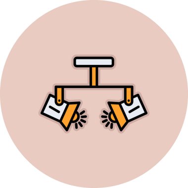 Spotlight simgesi, web basit illüstrasyon