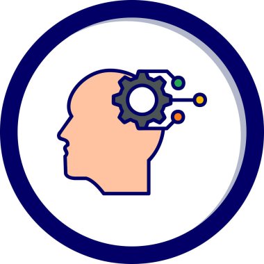 Düşünüyorum. Web simgesi basit illüstrasyon           