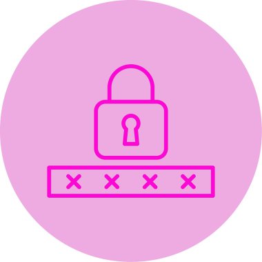 kilit düz simge vektör çizim