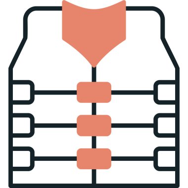 Can yeleği. Web simgesi basit illüstrasyon