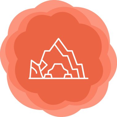 mağara ikonu vektör illüstrasyonu