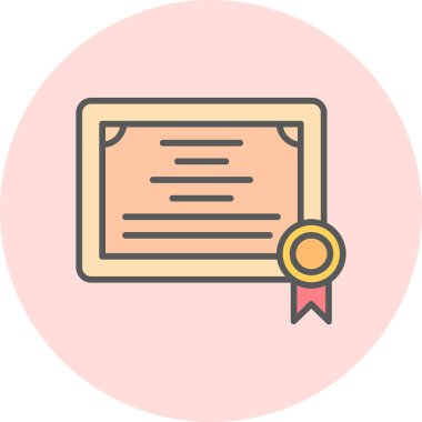 Sertifika. Web simgesi basit tasarım