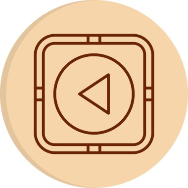 Ters düğme vektör simgesi, illüstrasyon