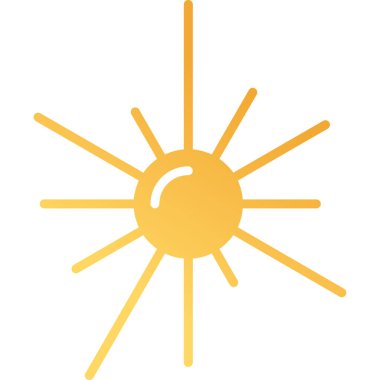 Güneş. Web simgesi basit illüstrasyon 