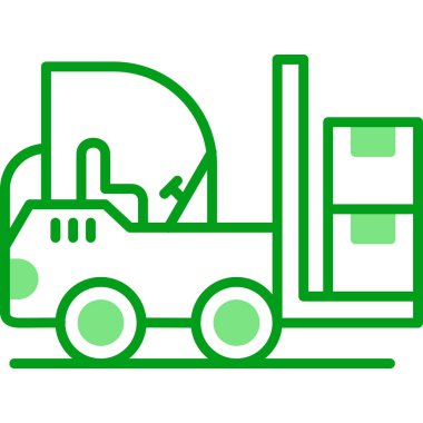 Modern Forklift simgesinin vektör çizimi         
