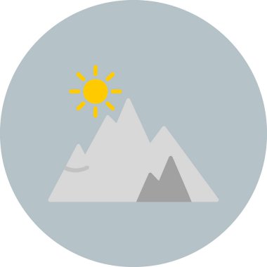 Dağlar. Web simgesi basit illüstrasyon  