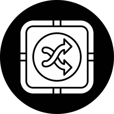 Karıştır simgesi, vektör illüstrasyonu basit tasarım