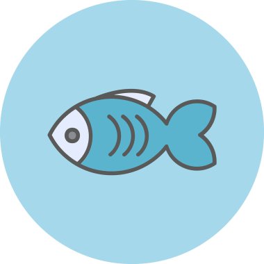 Balık. Web simgesi basit illüstrasyon 