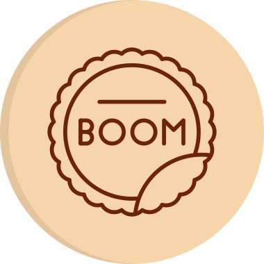 Boom web simgesi, vektör illüstrasyonu