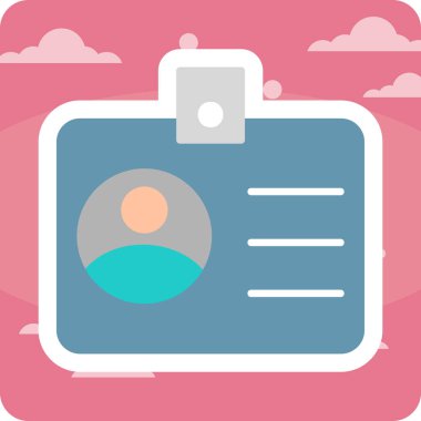 sürücü belgesi simgesi, vektör illüstrasyonu basit tasarım