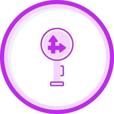 Yol İşaretinin vektör simgesi