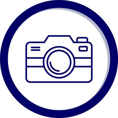 Fotoğraf makinesi simgesi, vektör illüstrasyonu. düz tasarım biçimi              