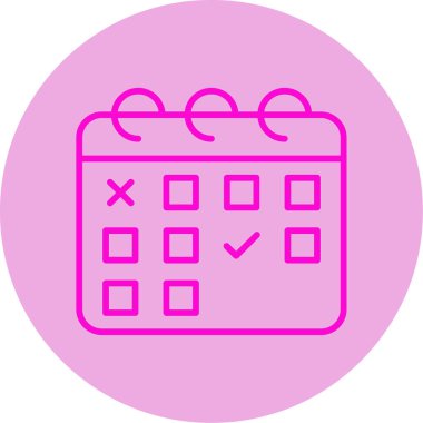 Takvim simgesi, vektör illüstrasyonu basit tasarım