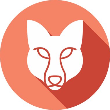 Fox Web simgesi, vektör illüstrasyonu