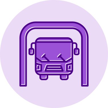 bus simgesi basit vektör illüstrasyonu 