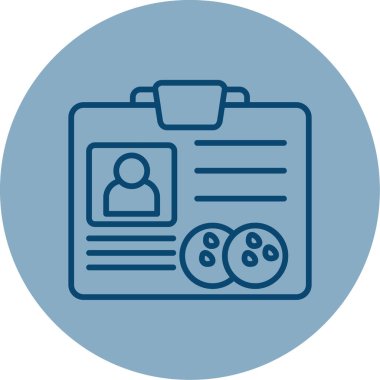 Üyelik kartı simgesi, vektör illüstrasyonu