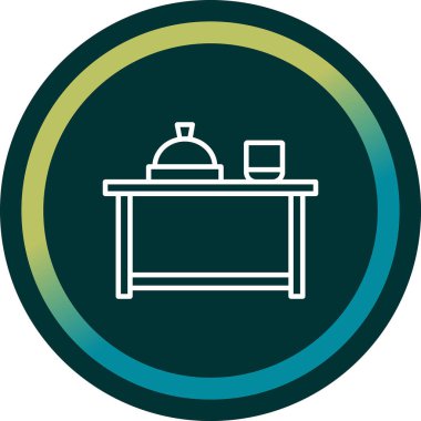 Mutfak ikonu. yemek illüstrasyonu 