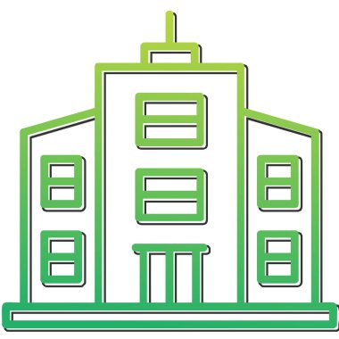 Bina. Web simgesi basit illüstrasyon 