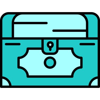 Göğüs simgesi, vektör illüstrasyonu basit tasarım