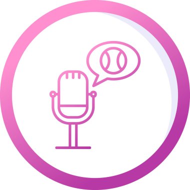 Sport Podcast ikon vektör çizimi 