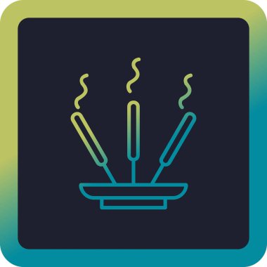 Tütsü çubukları simgesinin web çizimi