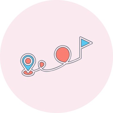 Hedef konsept, konum pin vektörü simgesi