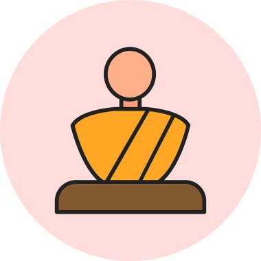 Heykel simgesinin vektör illüstrasyonu  