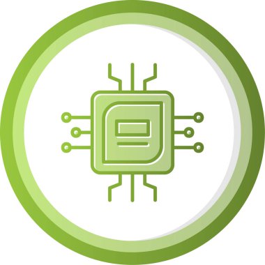 cpu icon, vector illustration simple design