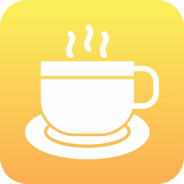 Kahve. Web simgesi basit illüstrasyon 