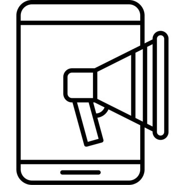 Cep Telefonu Web simgesi vektör illüstrasyonu