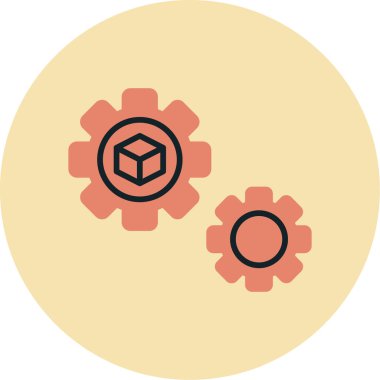 Vitesli ayar simgesi, vektör illüstrasyonu basit tasarım