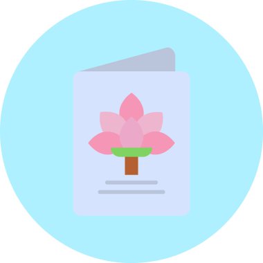 Tebrik kartı simgesi vektör illüstrasyonu