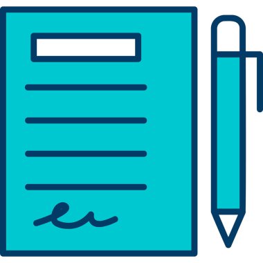 Kalem simgesi çizimi olan planlayıcı