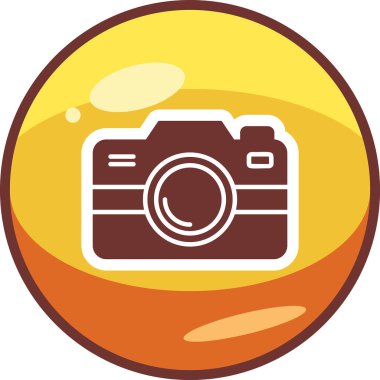 Fotoğraf makinesi simgesi, vektör illüstrasyonu. düz tasarım biçimi              