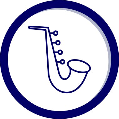 Saksafon. Web simgesi basit tasarım 