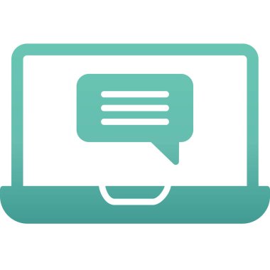 Çevrimiçi İletişim simgesi vektör illüstrasyonu