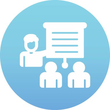 izleyici sunum simgesi vektör illüstrasyonu