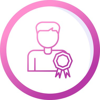 En İyi Çalışan simgesi vektör illüstrasyonu 