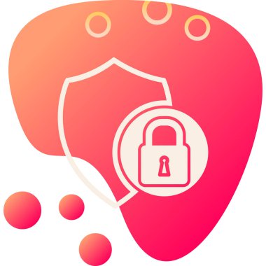 güvenlik simgesi vektör illüstrasyonu 