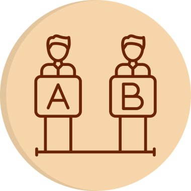 Tartışmalar simgesi, vektör illüstrasyonu basit tasarım