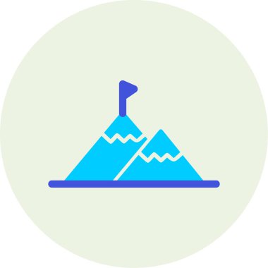 Başarı Dağı simgesinin vektör illüstrasyonu 